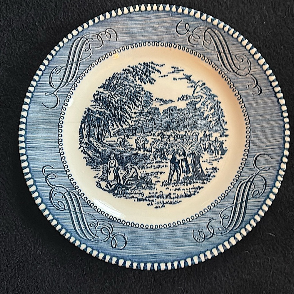 Vintage Currier and Ives Bread and Butter Plate “The Harvest”
